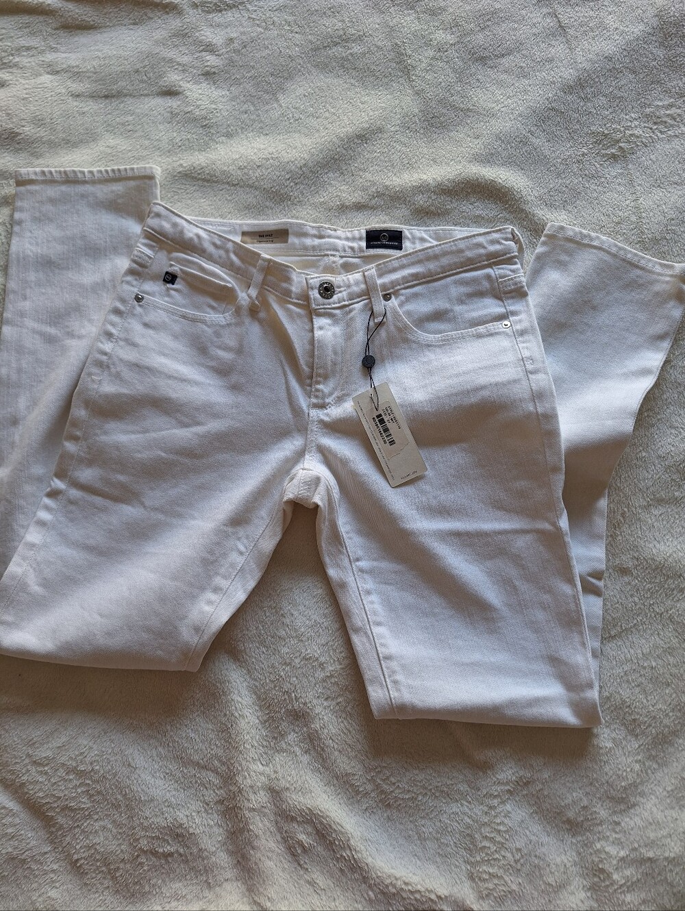 AG Adriano Goldschmied The Stilt Cigarette Leg White Jeans Size 27 NWT USA - Picture 2 of 7